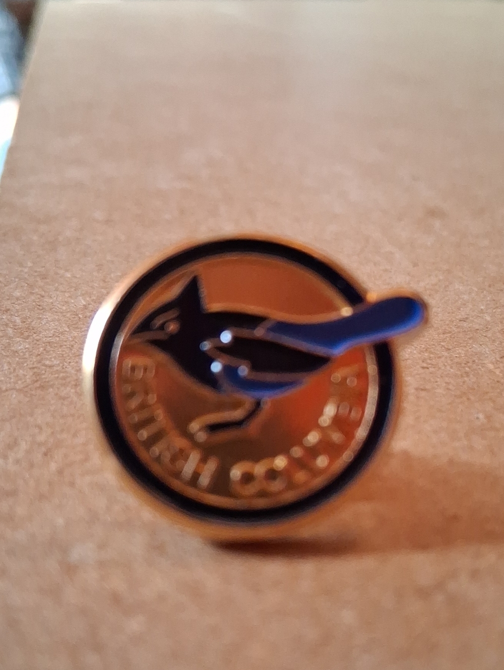 Blue and Black Bird Enamel Pin